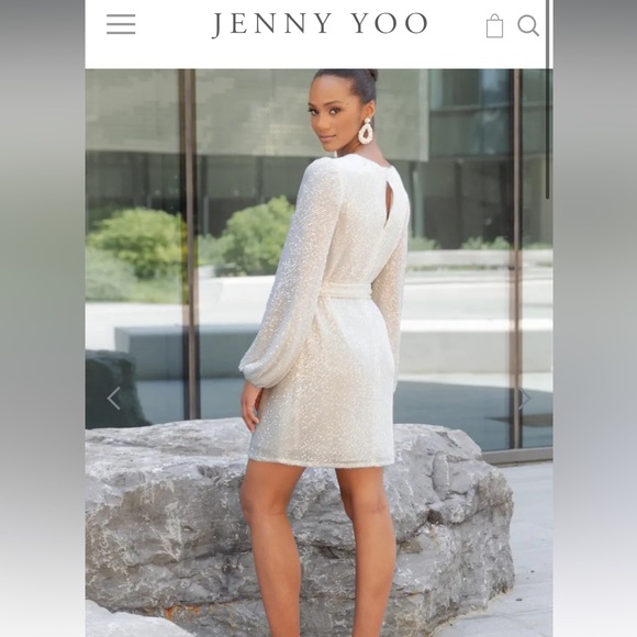 NEW Jenny Yoo New Year’s Eve Angie Dress in Silver Nude New Year’s Eve Dress - Picture 2 of 11